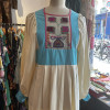 Robe longue bohème années 70 soie broderies TS