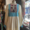 Robe longue bohème années 70 soie broderies TS