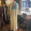Robe longue bohème années 70 soie broderies TS
