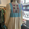 Robe longue bohème années 70 soie broderies TS