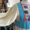Robe longue bohème années 70 soie broderies TS