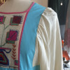 Robe longue bohème années 70 soie broderies TS