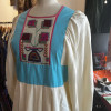 Robe longue bohème années 70 soie broderies TS