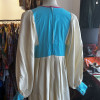 Robe longue bohème années 70 soie broderies TS