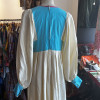 Robe longue bohème années 70 soie broderies TS