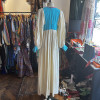Robe longue bohème années 70 soie broderies TS