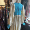 Robe longue bohème années 70 soie broderies TS