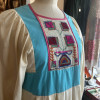 Robe longue bohème années 70 soie broderies TS