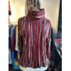 Blouse Lanvin vintage soie imprimé folk T40