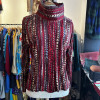 Blouse Lanvin vintage soie imprimé folk T40