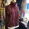 Blouse Lanvin vintage soie imprimé folk T40