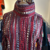 Blouse Lanvin vintage soie imprimé folk T40