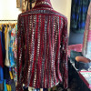 Blouse Lanvin vintage soie imprimé folk T40