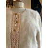 Pull mohair vintage rose dragée TS/M