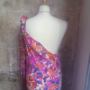 Robe vintage Saint-Laurent soie fleurs