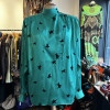 Blouse Emanuel Ungaro vintage soie etoilés T42/38