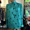 Blouse Emanuel Ungaro vintage soie etoilés T42/38