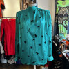 Blouse Emanuel Ungaro vintage soie etoilés T42/38