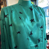 Blouse Emanuel Ungaro vintage soie etoilés T42/38