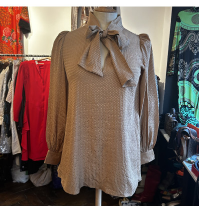 Blouse Chloé vintage soie façonnée TS