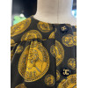 Blouse Chanel vintage soie pièces d'or monogramme