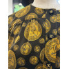 Blouse Chanel vintage soie pièces d'or monogramme
