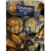 Blouse Chanel vintage soie pièces d'or monogramme