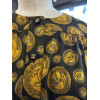 Blouse Chanel vintage soie pièces d'or monogramme