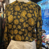Blouse Chanel vintage soie pièces d'or monogramme