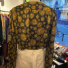 Blouse Chanel vintage soie pièces d'or monogramme