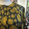 Blouse Chanel vintage soie pièces d'or monogramme