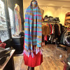 Rare étole soie Saint-Laurent rive gauche plumes