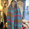 Rare étole soie Saint-Laurent rive gauche plumes