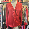 Blouse Saint-Laurent vintage T38 rubis satinée