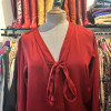 Blouse Saint-Laurent vintage T38 rubis satinée