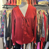 Blouse Saint-Laurent vintage T38 rubis satinée