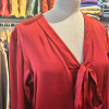 Blouse Saint-Laurent vintage T38 rubis satinée