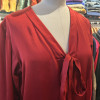 Blouse Saint-Laurent vintage T38 rubis satinée