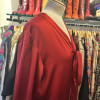 Blouse Saint-Laurent vintage T38 rubis satinée