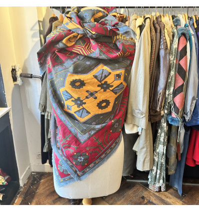 Maxi chale Lanvin vintage laine