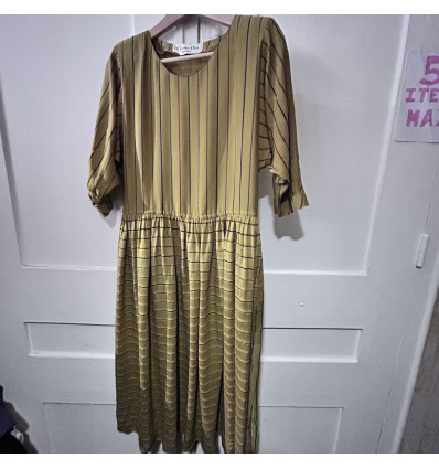 Robe Christian Dior vintage soie rayée T36 environ