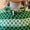 Robe soie pois Michele Morgan vintage