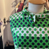 Robe soie pois Michele Morgan vintage