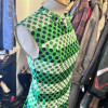Robe soie pois Michele Morgan vintage