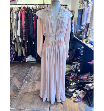 Robe soie et dentelle années 20
