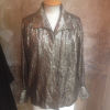 Blouse Saint-Laurent effet python sur or