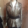 Blouse Saint-Laurent effet python sur or