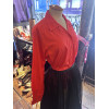 Blouse Saint-Laurent vintage coton rouge T42