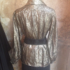 Blouse Saint-Laurent effet python sur or