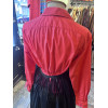 Blouse Saint-Laurent vintage coton rouge T42